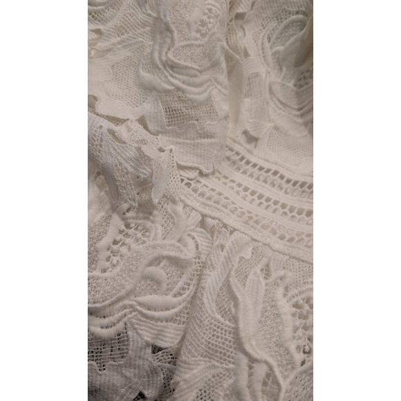 Women's Adelyn Rae White Lace Dress M - Picture 16 of 16